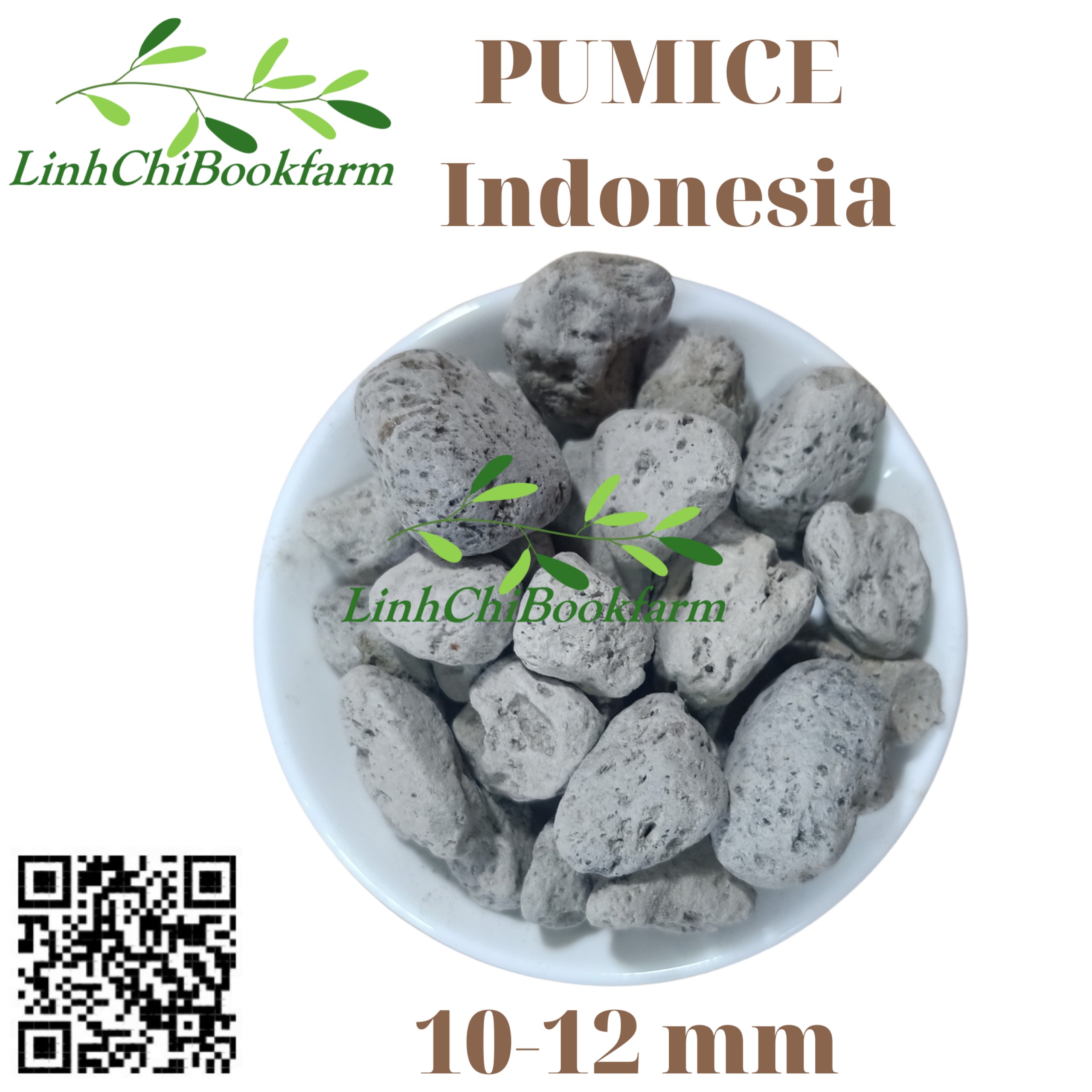 Đá Pumice Indonesia size 10-20mm, bao 50 lít - dùng lót chậu, rải bề mặt sen đá, xương rồng, bonsai trồng cây, lọc nước, bể thủy sinh, ủ phân, cải tạo đất