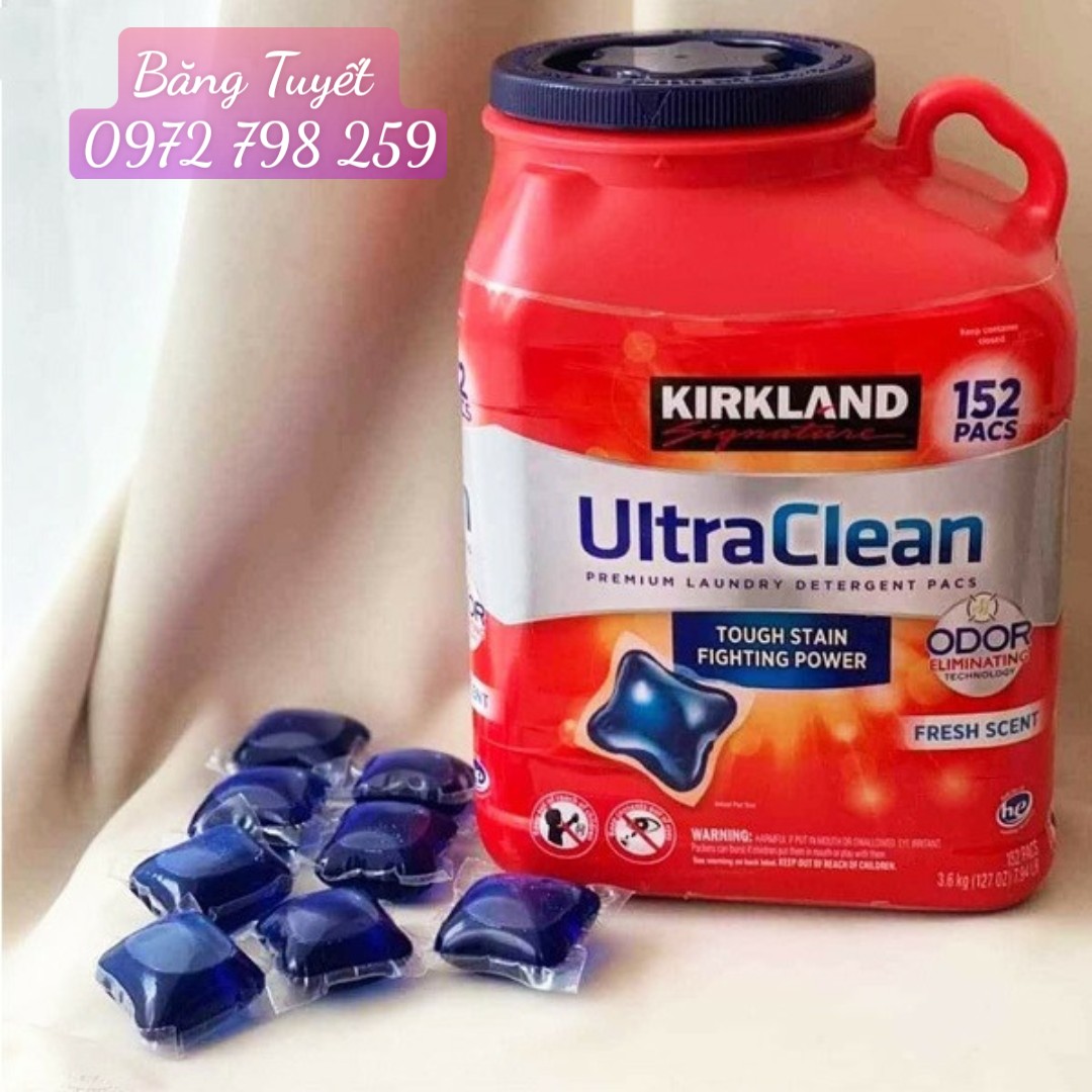 VIÊN GIẶT QUẦN ÁO KIRKLAND ULTRA CLEAN 152 VIÊN MỸ