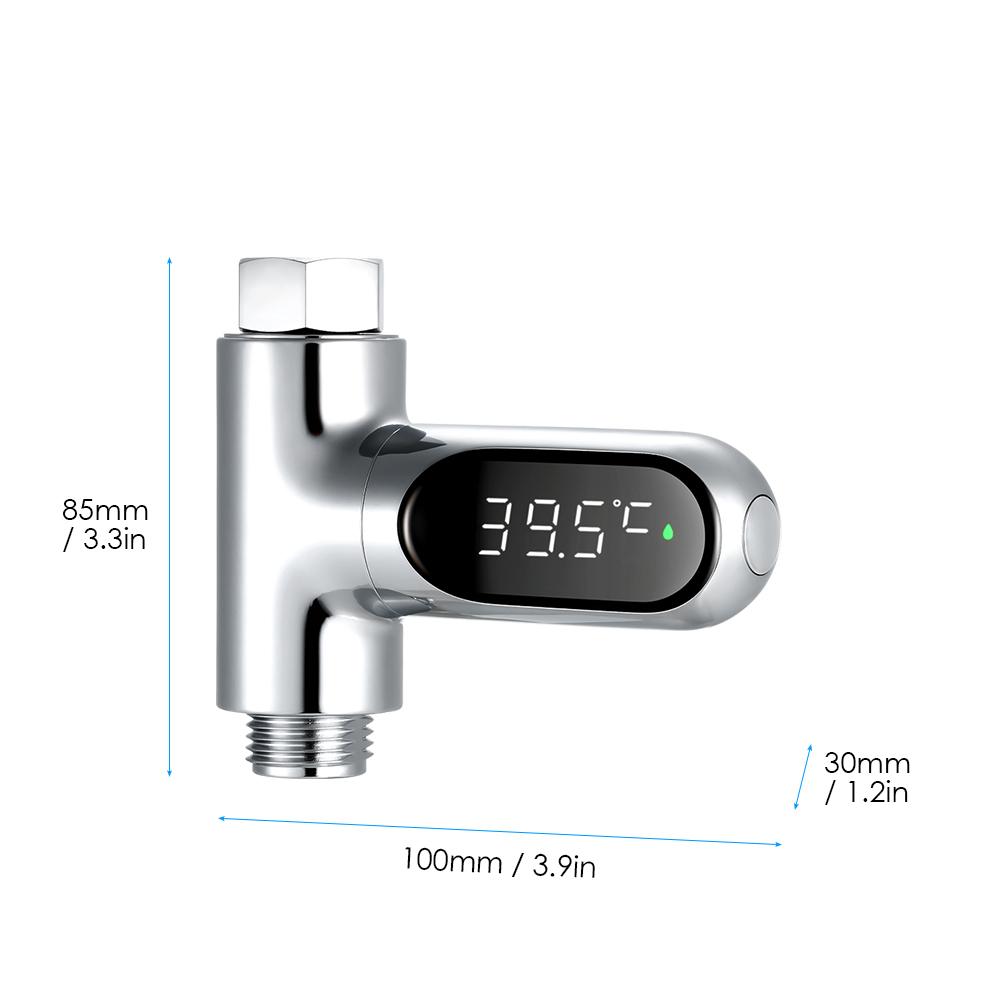 LED Display Water Meter Digital Shower Thermometer Bath Temperature Monitor Water-temperature Measuring Instrument with