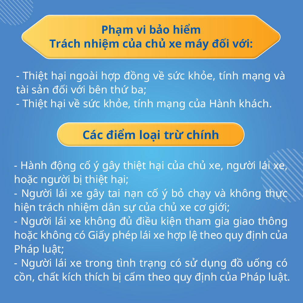 Bảo hiểm bắt buộc trách nhiệm dân sự xe máy PVI Trên 50cc 2 năm