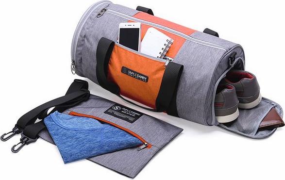 Túi Trống Simplecarry Gym Bag (23 x 42cm) - Grey/Orange