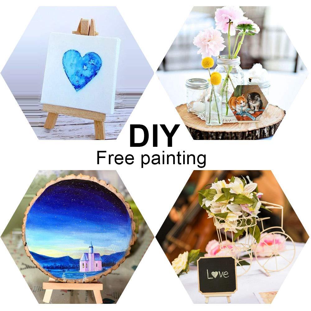 50x Wooden Tripod Easel Display Painting Table Number Stand Card 15.5x7.5cm