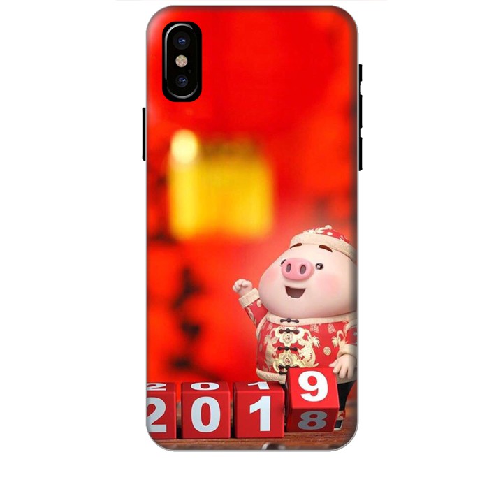 Ốp lưng dành cho điện thoại IPHONE X Heo Chúc Mừng Năm Mới