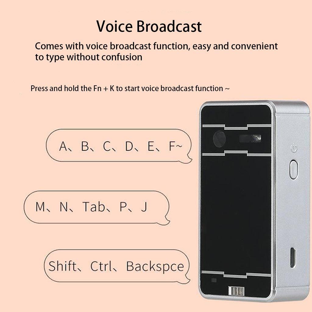 Bluetooth Wireless Laser Keyboard Portable Keypad