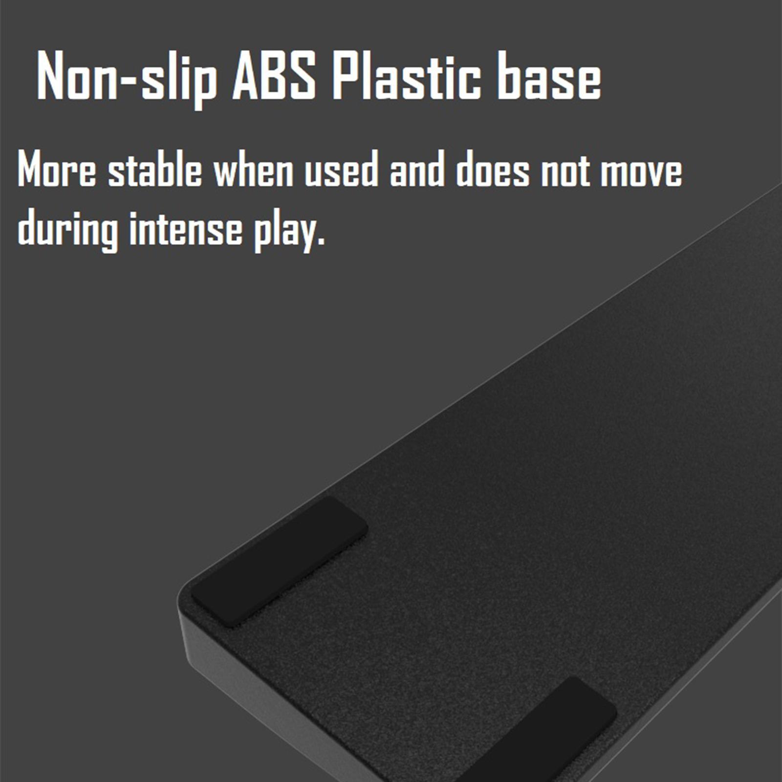 Keyboard Wrist Pad Anti-Skid PU Leather for Desktop PC 61keys white