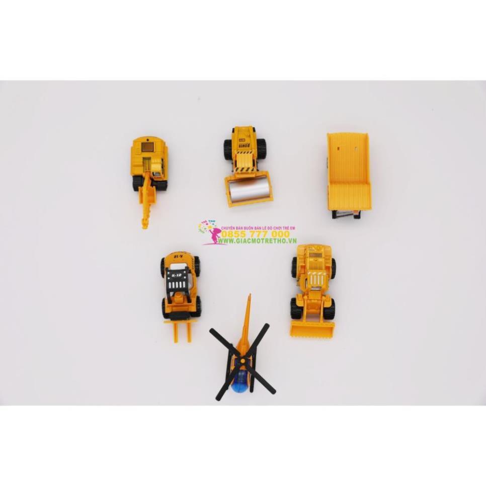 COMBO 06 XE CÔNG TRÌNH BẰNG SẮT  JM522-36