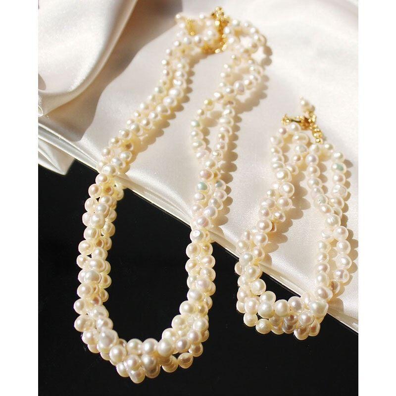 Bộ Trang Sức Xoắn 6 Ly Cho Nữ Trẻ Trung - Trường Thịnh Ngọc Trai