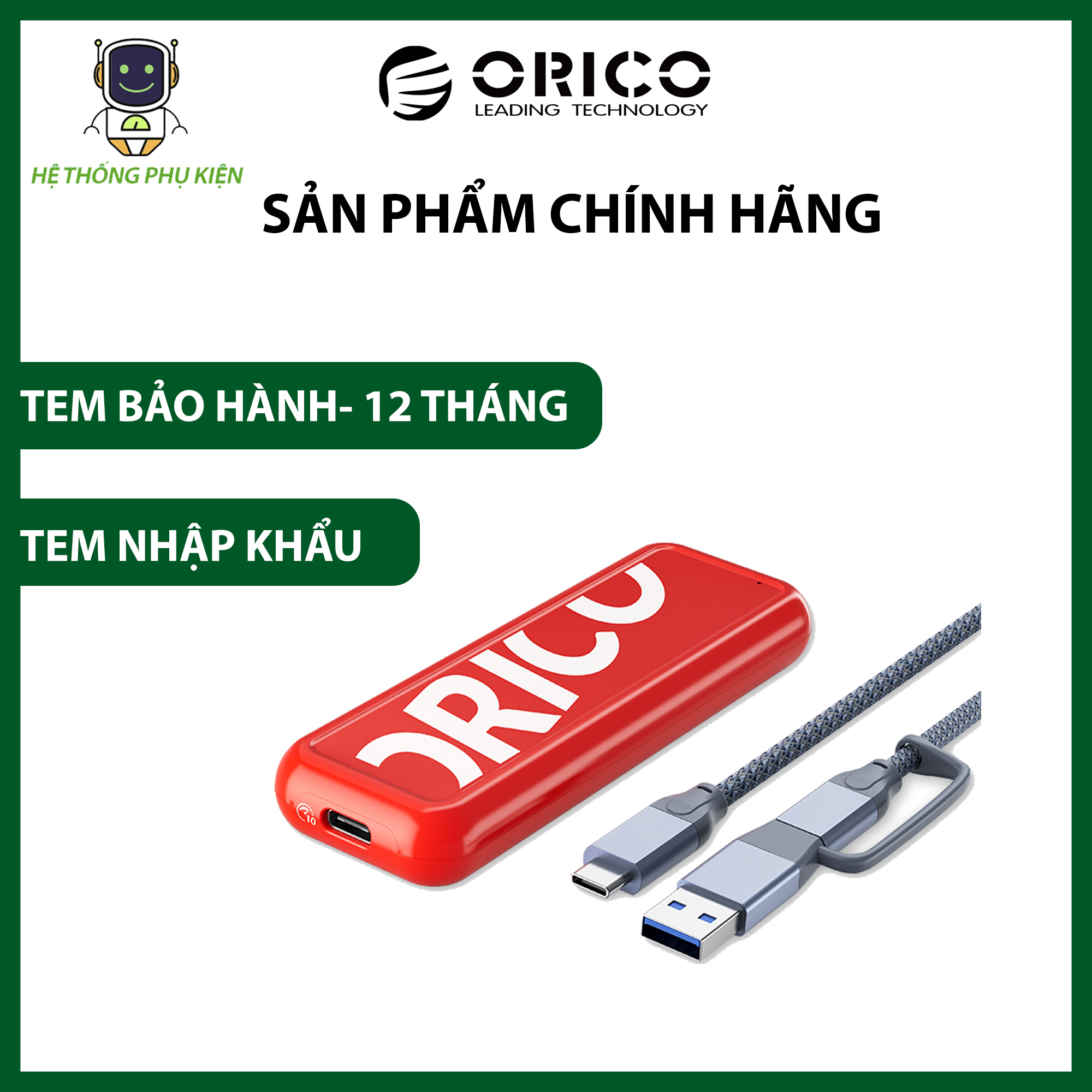 Hộp Ổ Cứng SSD M.2 Sata ORICO CPM2C3 Hàng Chính Hãng