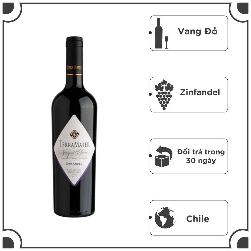 Rượu Vang Đỏ Chile TerraMater Vineyard Reserve Zinfandel