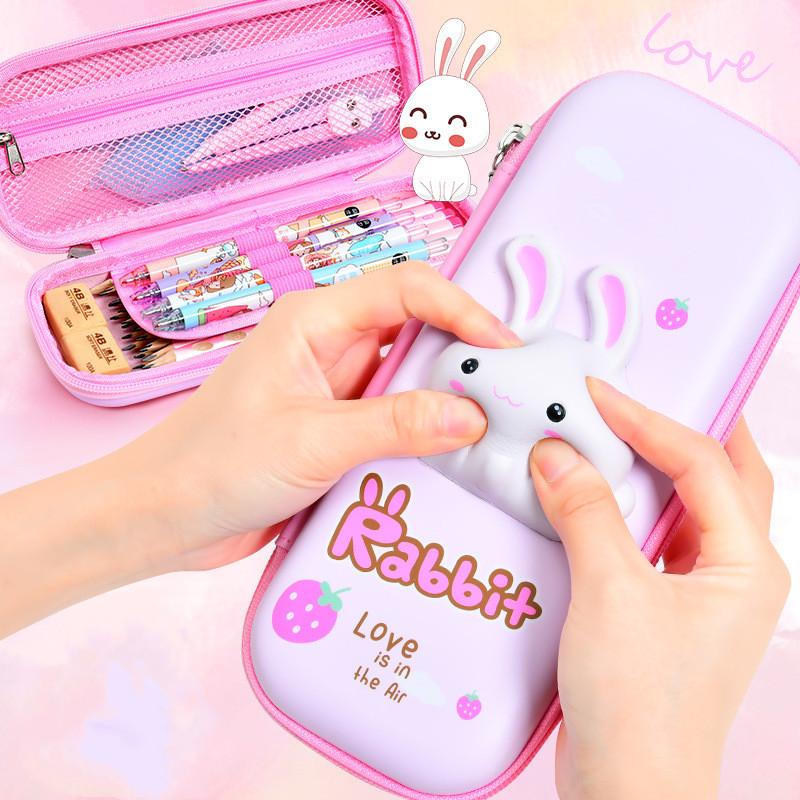 Kawaii Lớn Đựng Văn Phòng Phẩm Túi Trữ Túi Đựng Trang Điểm Dễ Thương Túi Đồ Dùng Học Tập Bé Gái Bé Trai Trẻ Em Quà Tặng Hình Thú Hoạt Hình