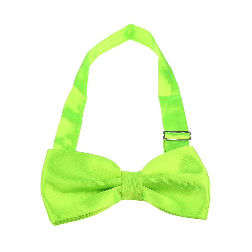 12xTuxedo Bow Tie Bowtie Necktie for Men - Bright Green