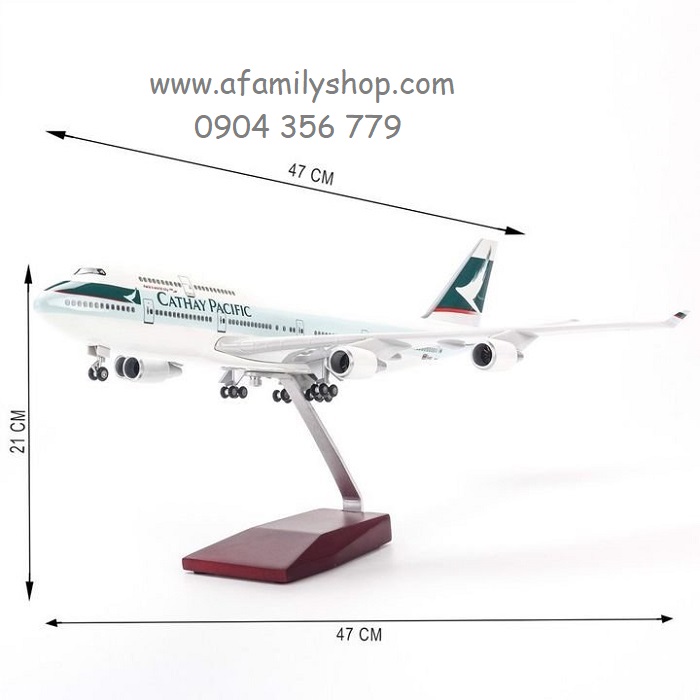 Mô hình máy bay tĩnh A350 Cathay Pacific 47cm có bánh xe và led