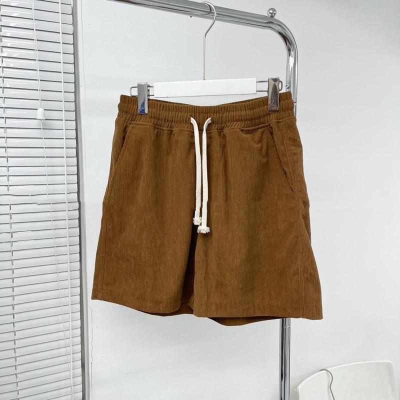 quần short nhung tăm unisex 4 màu