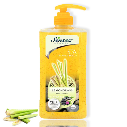 Sữa tắm Sensez Beauty Dưỡng Ẩm Hương Lemongrass có hạt massage, 680ml