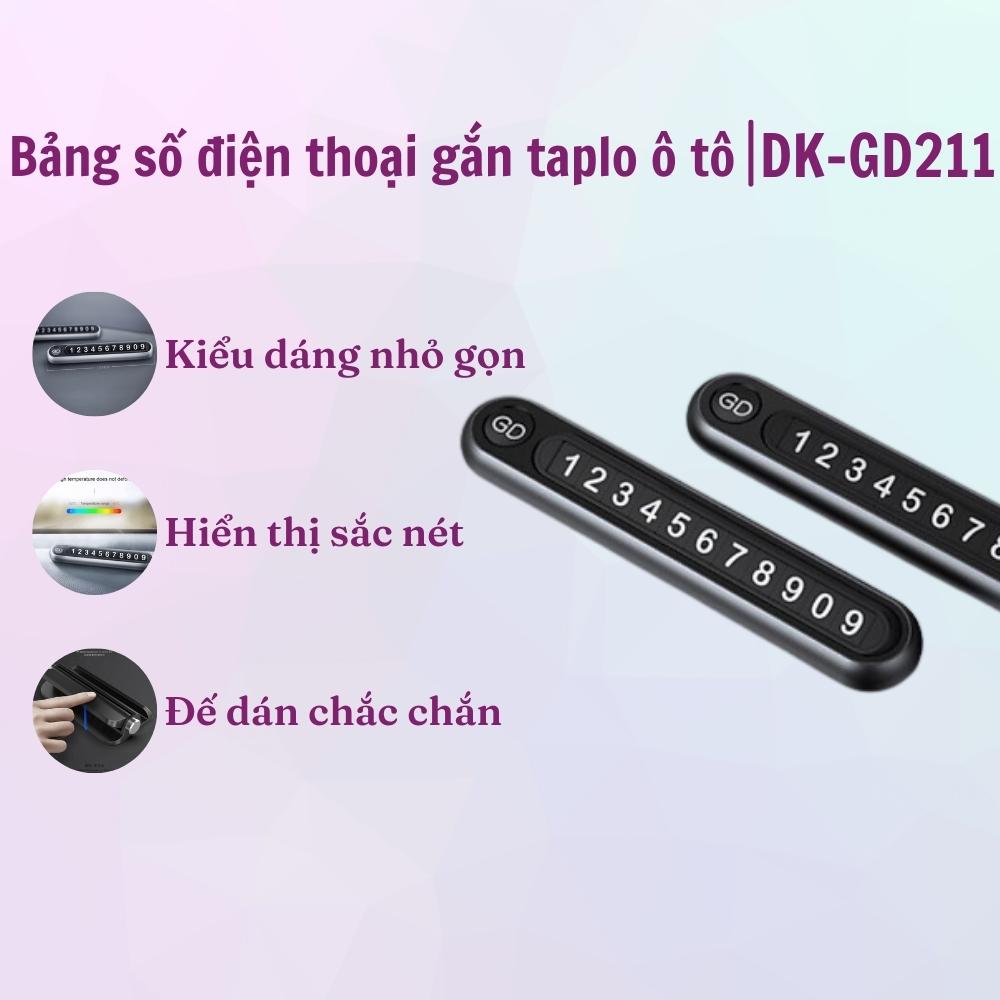 Bảng số điện thoại cao cấp gắn taplo ô tô, xe hơi DK-GD211 - Hàng nhập khẩu