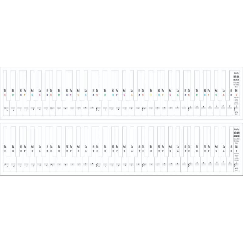 Decan Dán phím đàn Organ Chống xước phím có sẵn tên nốt nhạc
