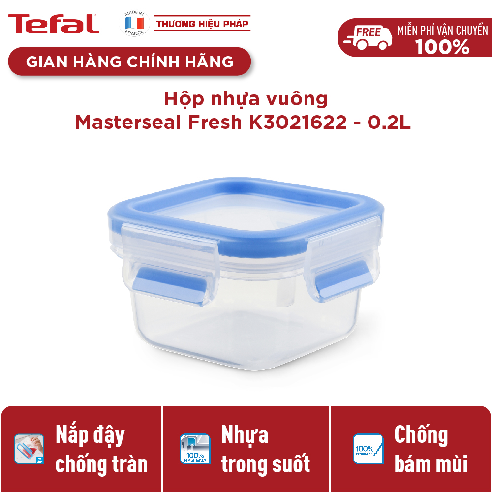 Hộp bảo quản thực phẩm nhựa Tefal Masterseal Fresh 200ml- Hàng chính hãng