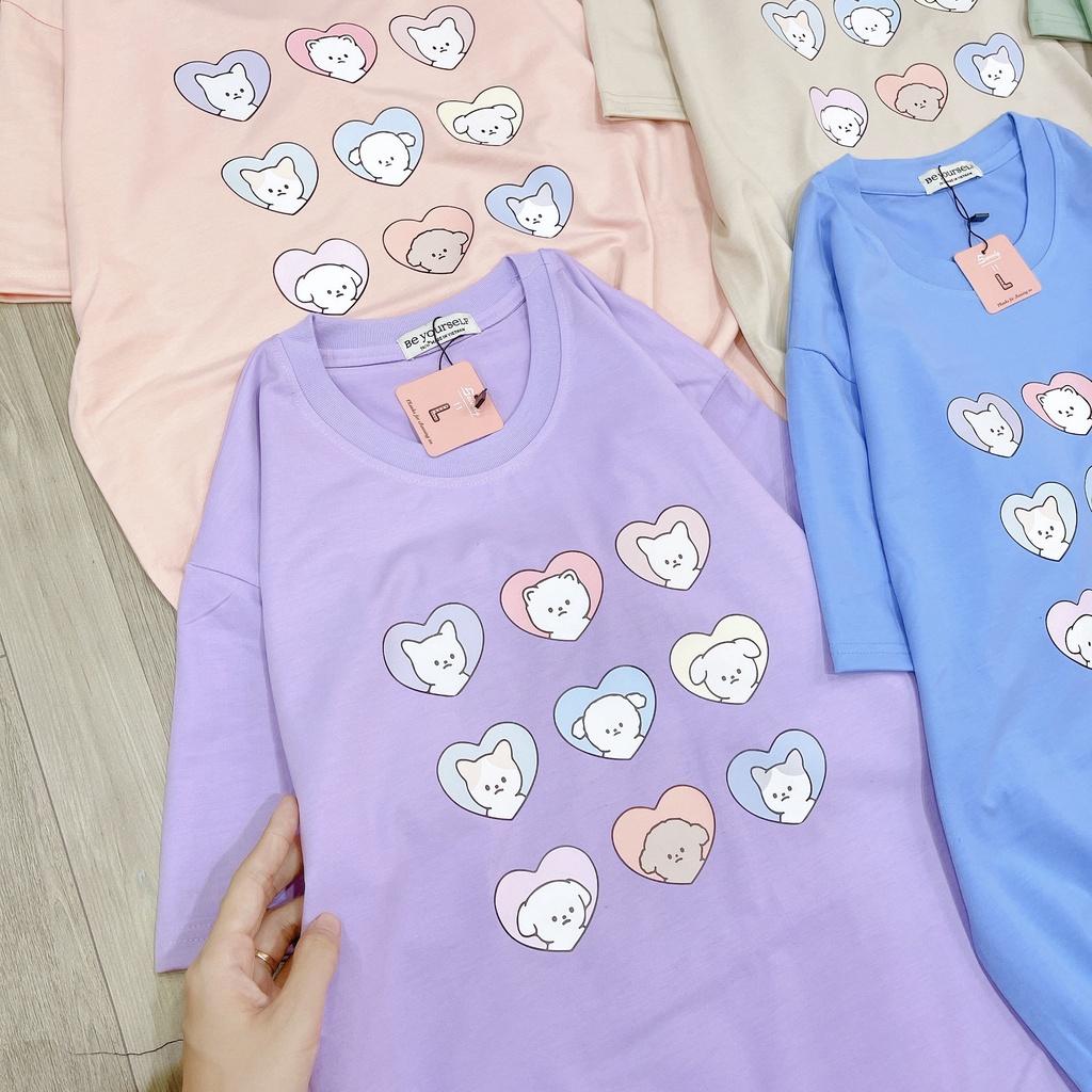 Áo thun unisex Be Yourself size M L XL - 9 MÈO TIM