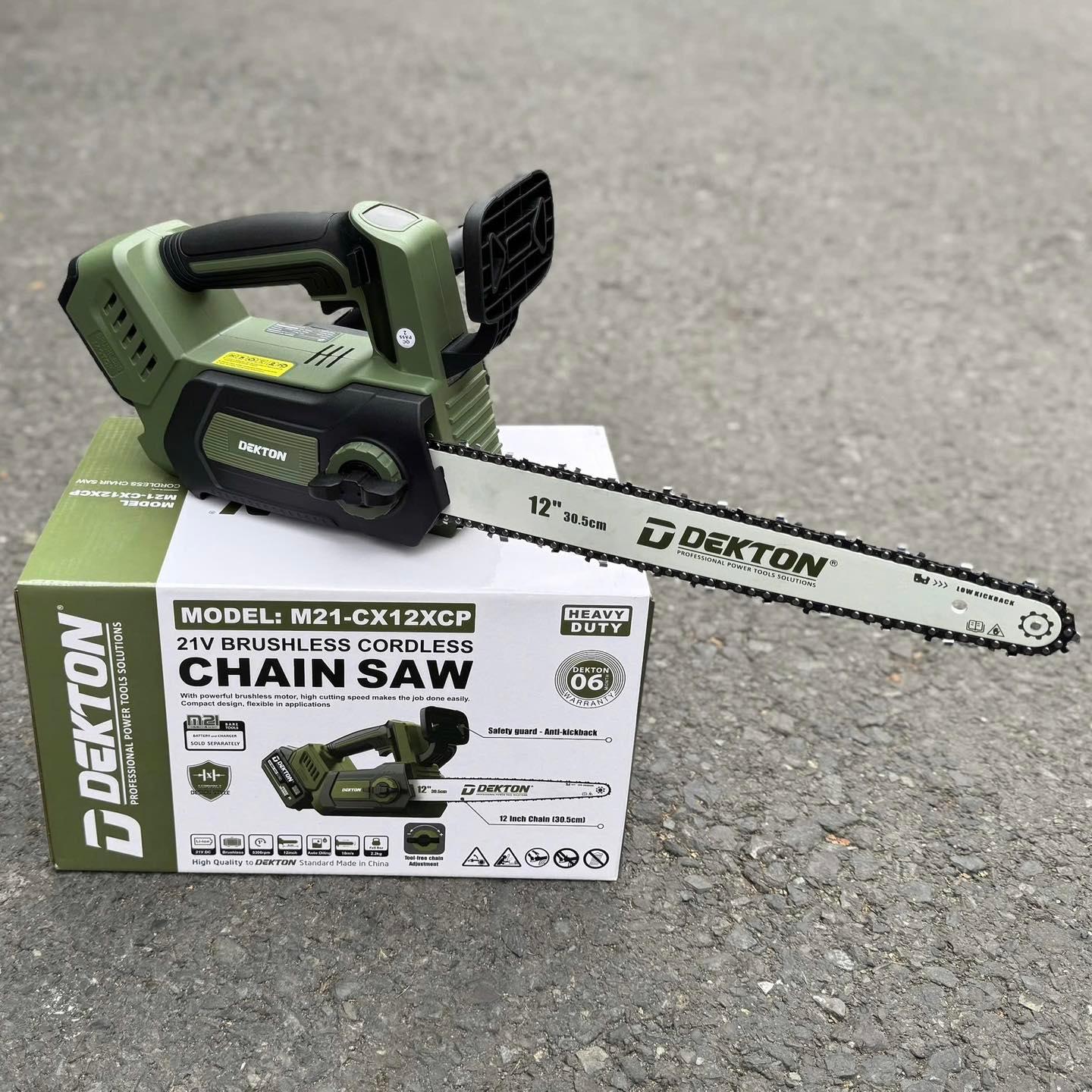 THÂN MÁY CƯA XÍCH PIN 12 INCH BRUSHLESS MÀU OLIVE TĂNG XÍCH NHANH M21-CX12XCP DEKTON - HÀNG CHÍNH HÃNG