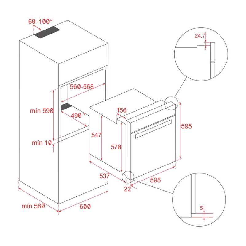 Lò nướng TEKA HLB 8415 BK - Hàng Chính Hãng