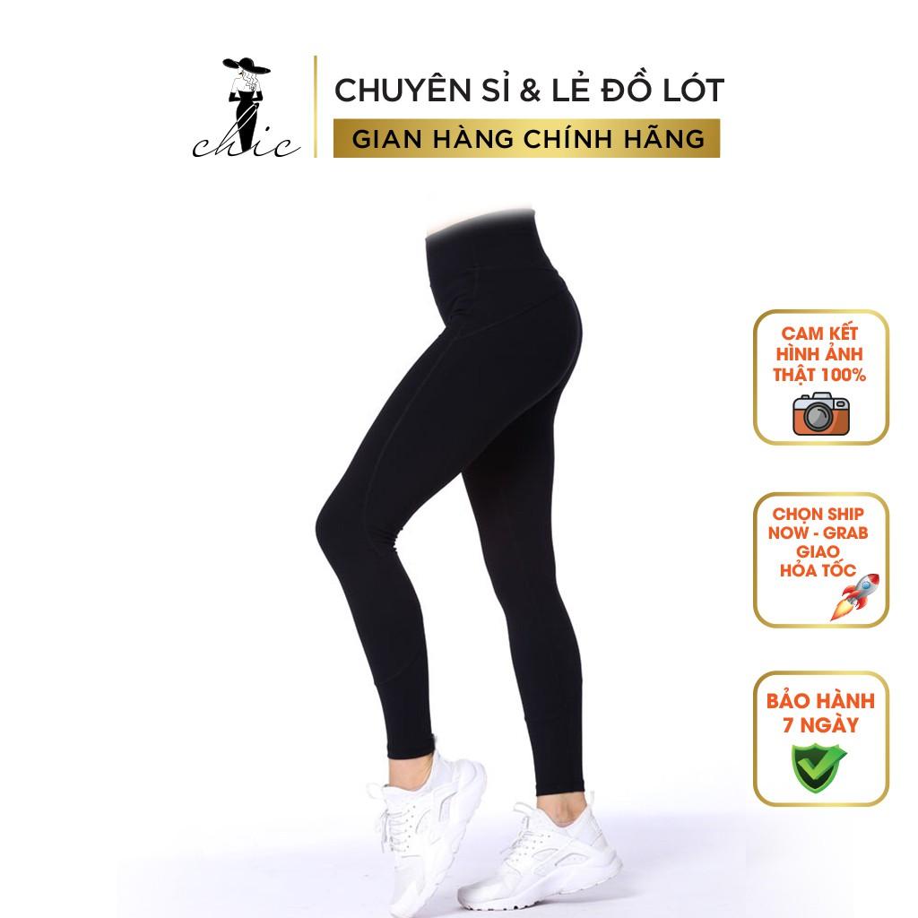 Quần LEGGING CBTLEGG02 Quần Nữ CHIC Nâng Mông Lưng Cao Dáng Đẹp Chất Liệu Vải Cotton