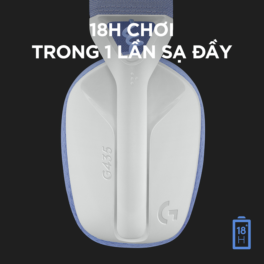 Tai nghe game không dây Bluetooth và Lighspeed Logitech G435 – Mic ảo tích hợp, nhẹ, tương thích PC, Điện thoại, PS4, PS5 - Màu