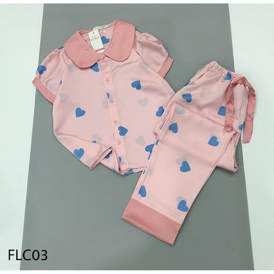 Đồ bộ Pijama cổ sen lụa satin cao cấp