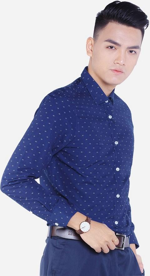 Áo sơ mi nam dài tay ALIGRO cổ bẻ dáng ôm body 100% chất cotton form slimfit ALGS148