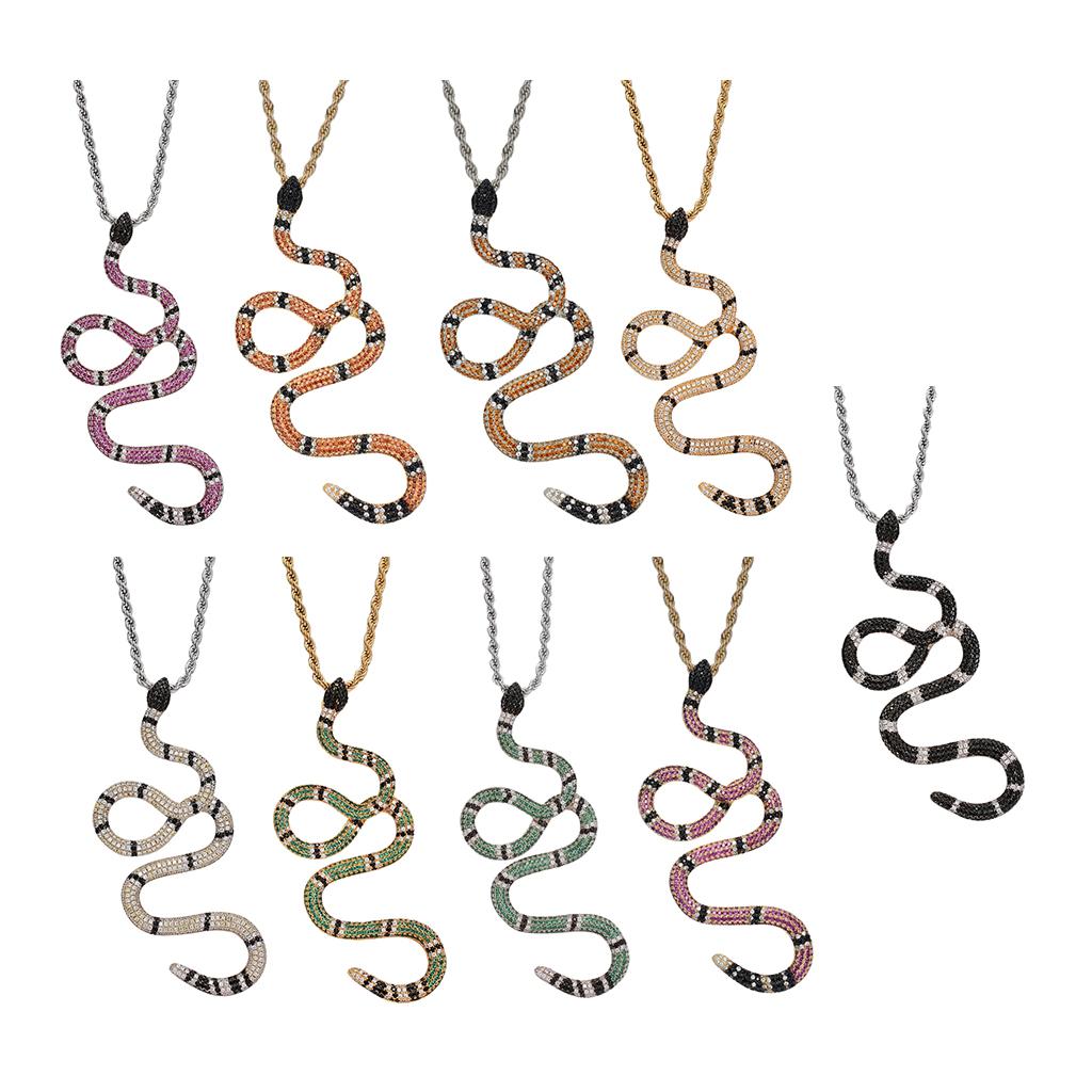 Rapper Essentials-Snake Shape Pendant Necklace-Personality