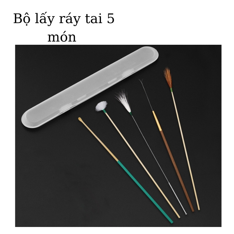 Dụng Cụ Lấy Ráy Tai, Bộ Lấy Ráy Tai, Massa tai 5 - 20 Món Tích Hợp Đèn Soi Cho Cảm Giác Siêu Đỉnh HBH