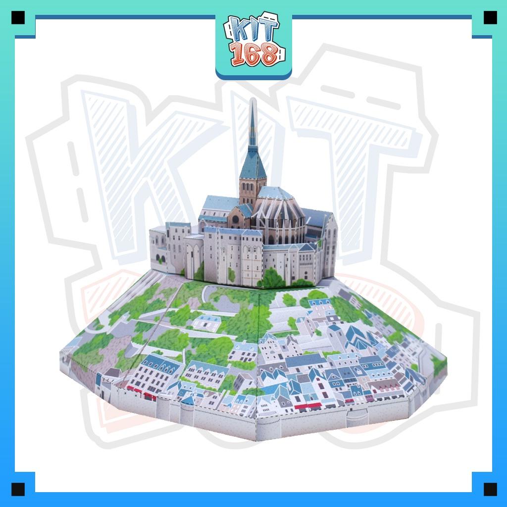 Mô hình giấy kiến trúc Mont-Saint-Michel Mini - Pháp