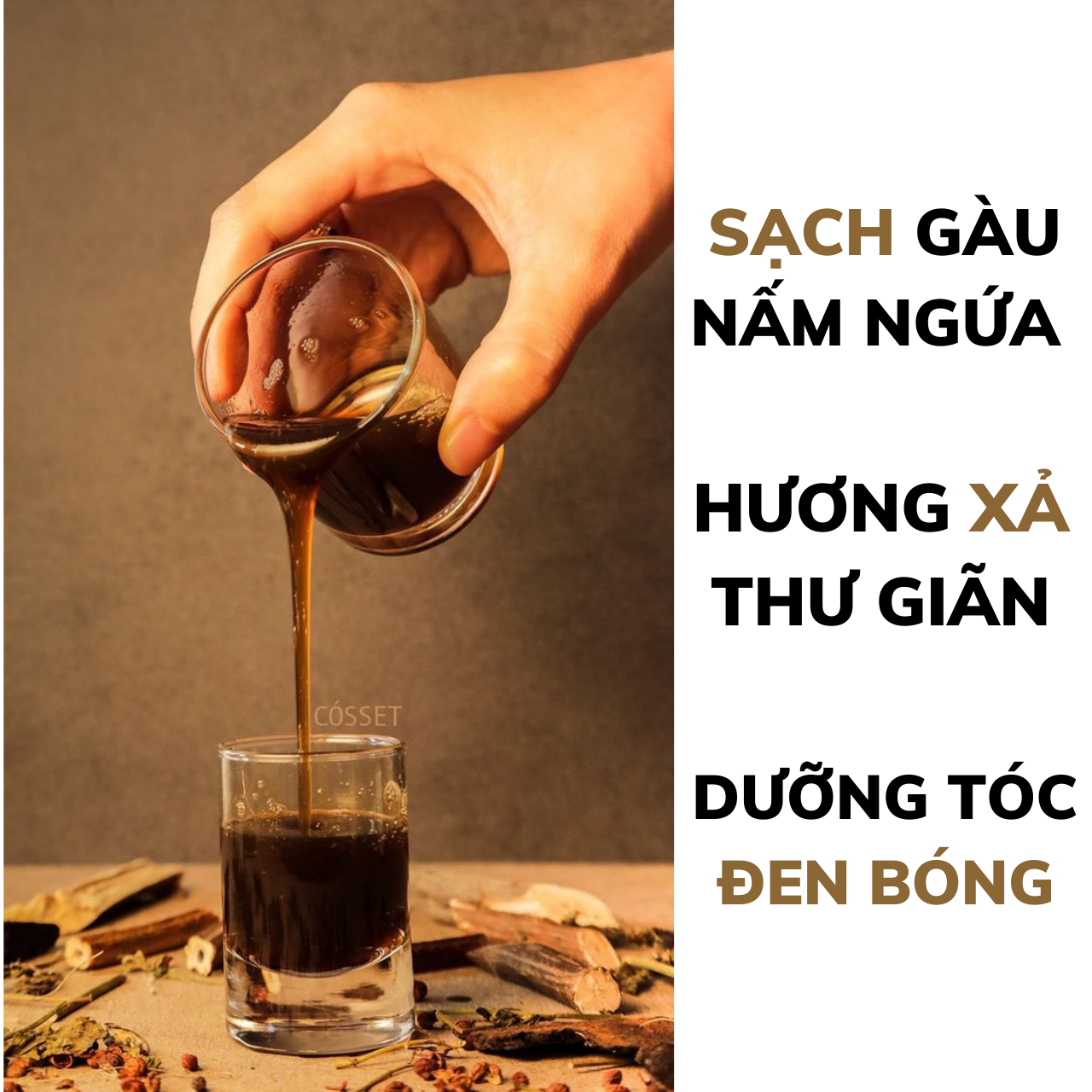 Dầu Gội Bồ Kết VƯỜN THẢO MỘC ORGANIC Cho Mái Tóc Chắc Khỏe Hương Thơm Mát Tự Nhiên Chai Vừa 300ml/500ml