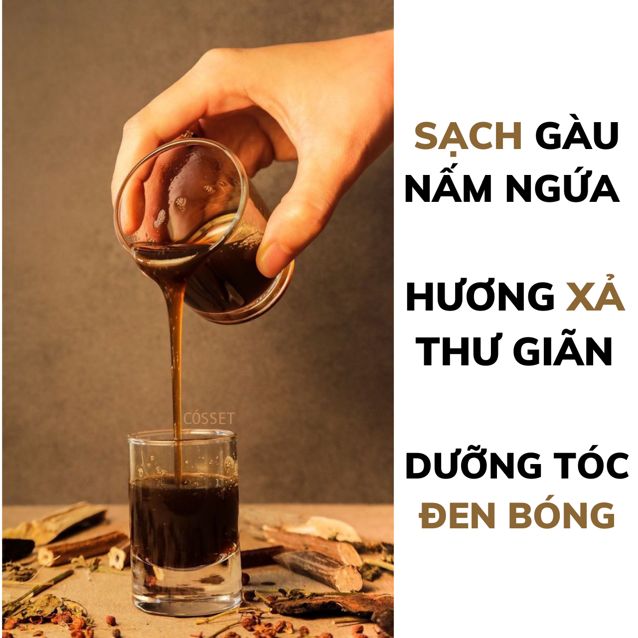 Dầu Gội Bồ Kết VƯỜN THẢO MỘC ORGANIC Cho Mái Tóc Chắc Khỏe Hương Thơm Mát Tự Nhiên Chai Vừa 300ml/500ml