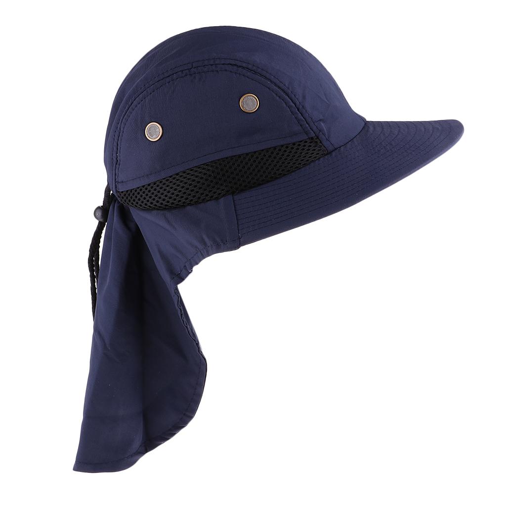 360-degree Outdoor Jungle Hat Shawl Neck Sun Protection Hat Face Protection Blue
