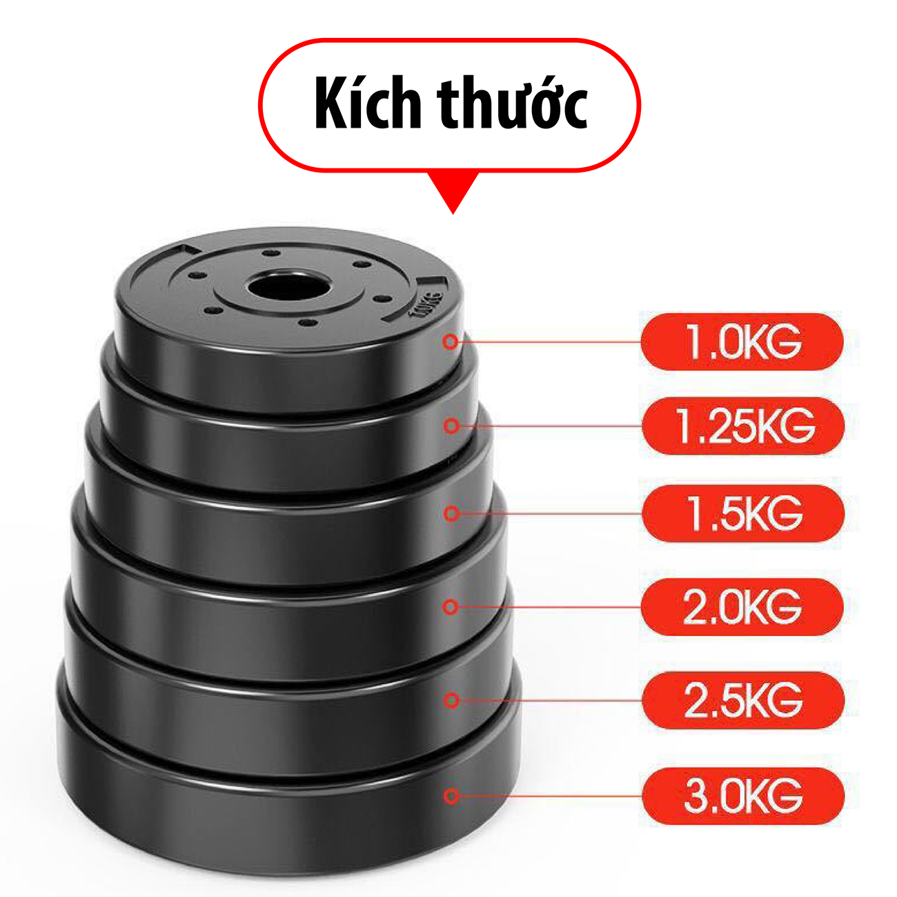 BỘ 40KG TẠ BG MIẾNG NHỰA ĐEN CAO CẤP ĐA NĂNG