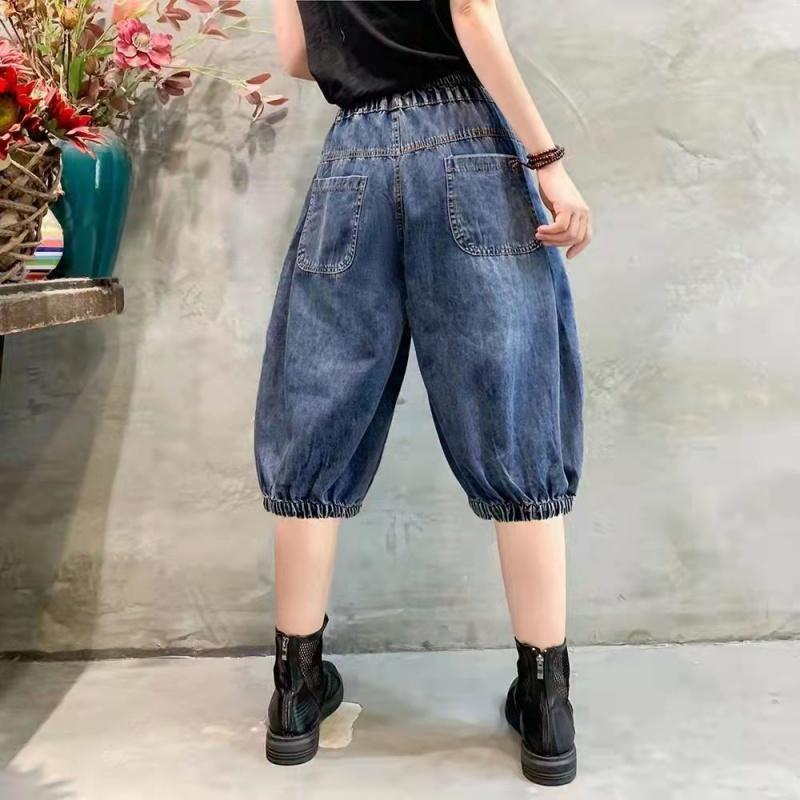 Quần Short Denim Trắng Lưng Thun Thời Trang Nữ