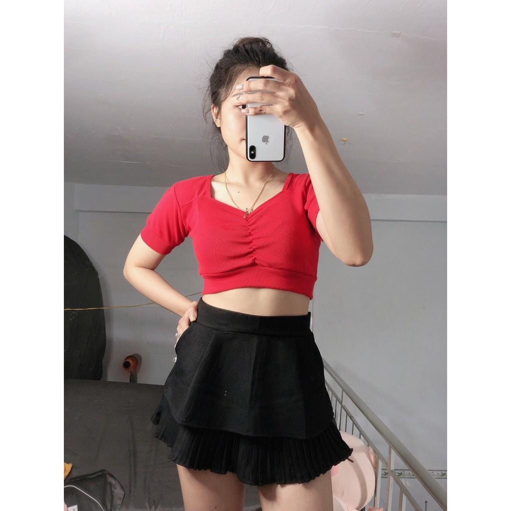 ÁO THUN CROPTOP ÔM BODY NHÚN NGỰC 61