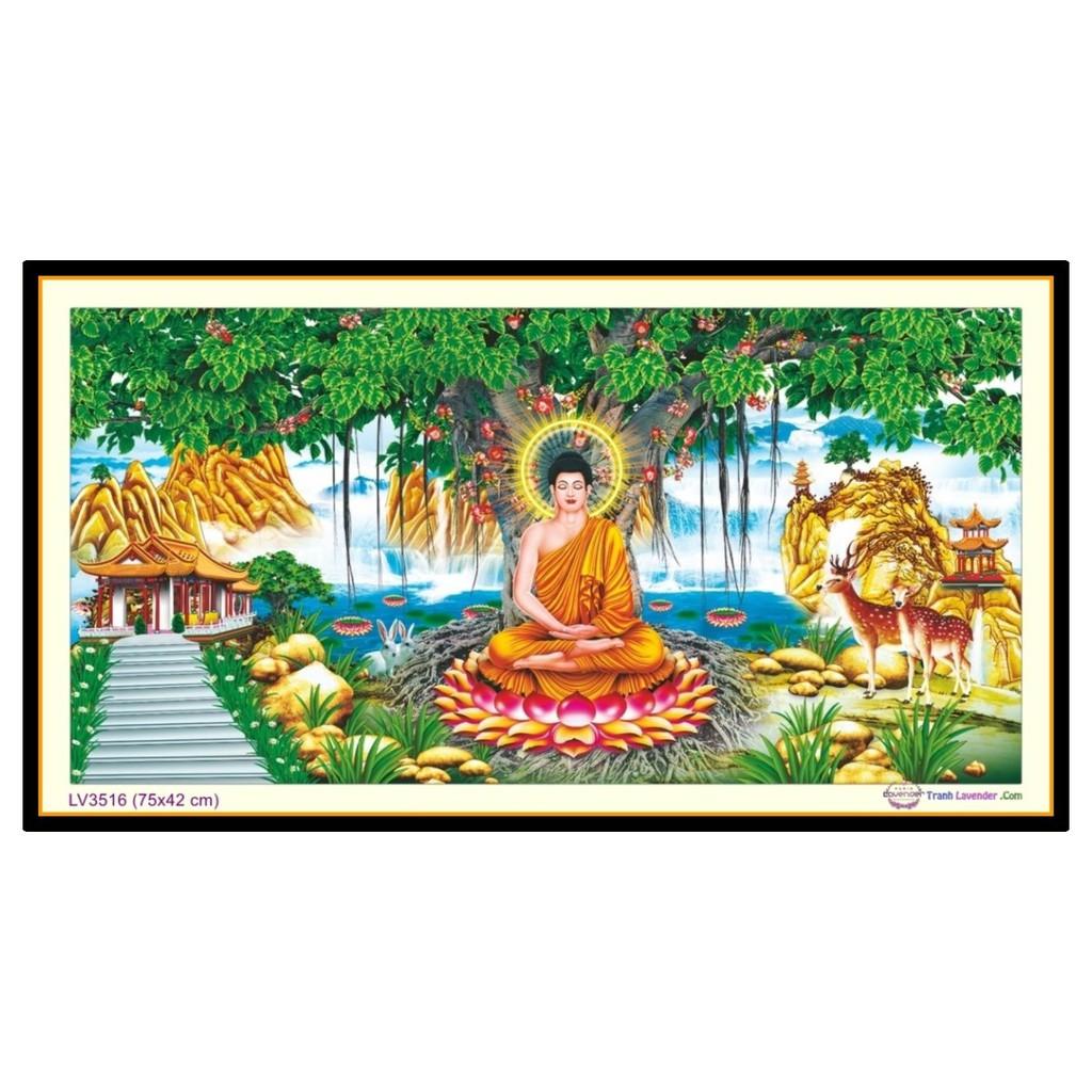 Tranh thêu Phật Bổn Sư Thích Ca LV3516 - kích thước: 75 * 42cm.