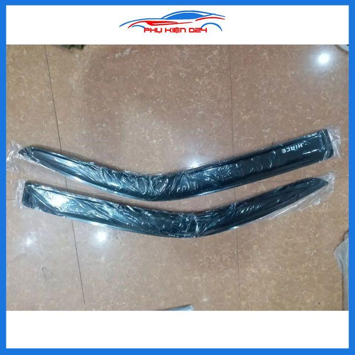 Vè che mưa ô tô Toyota Hiace 2007-2016 Vè Đen, nhựa ABS cao cấp chắn mưa, cản bụi, trang trí xe hơi