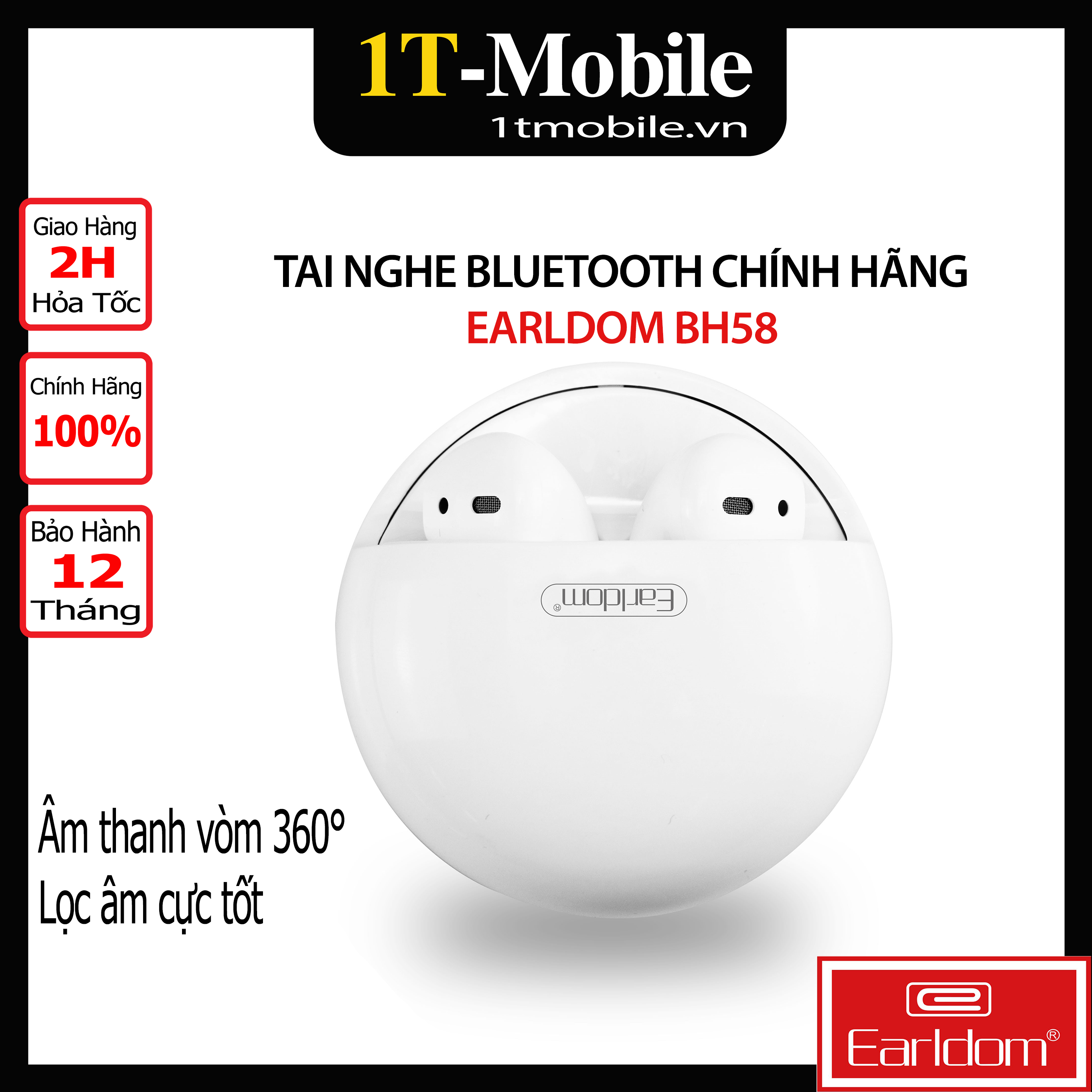 Tai Nghe Bluetooth Earldom BH58 - Hàng Chính Hãng