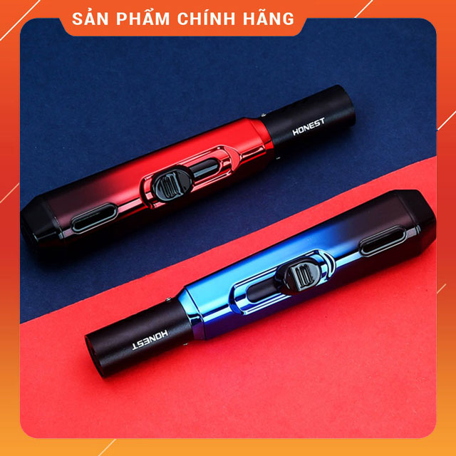 Hột Quẹt Bật Lửa Gas Honest BCZ-783 Khò 1 Tia Mạnh Mẽ Nhìn Rõ Lượng Gas - Nhiều Màu