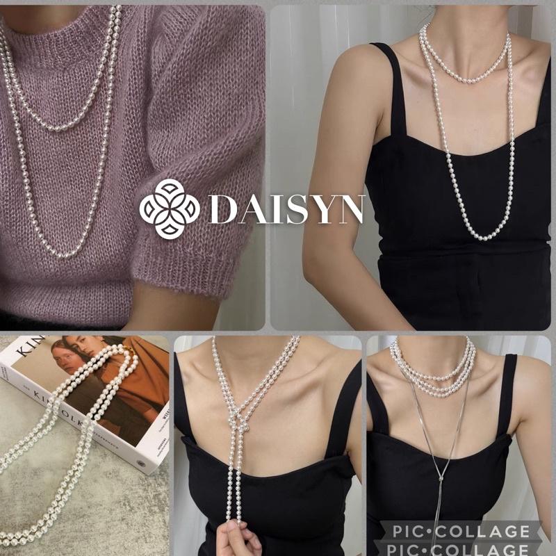 N373 dây chuyền hạt trai sợi dài có khoá tạo được nhiều kiểu dáng xinh xắn cho nữ