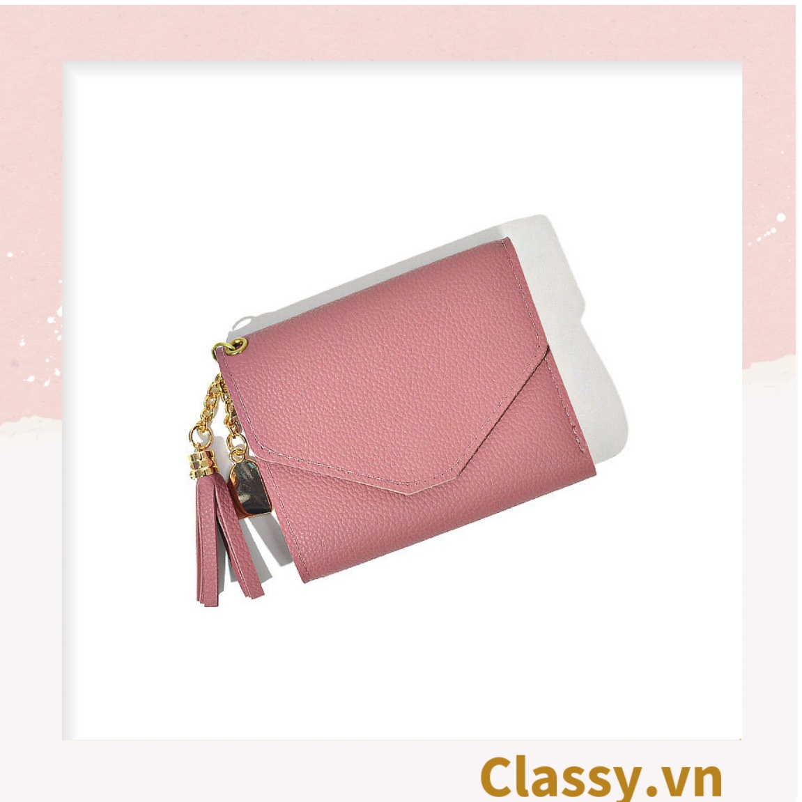 Ví nữ Classy mini cao cấp ngắn cute dễ thương nhỏ gọn bỏ túi thời trang