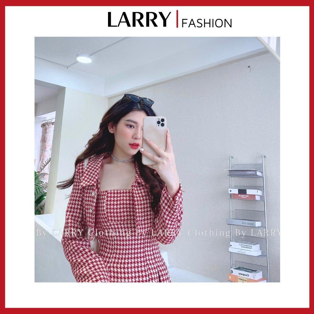 Set Dạ Tweed Cao Cấp Kèm Chân Váy Dài S368 Larry Clothing