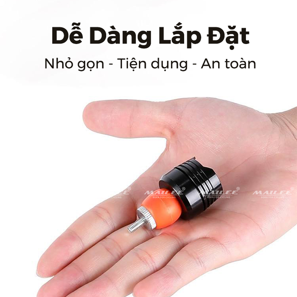 Đèn Ống Tay Lái Xe Đạp Mai Lee BT-06 Sạc Pin Type-C Giúp Trang Trí, An Toàn Ban Đêm, Phù Hợp Xe Đạp Có Ống tay lái có lỗ 16-23mm - Mai Lee