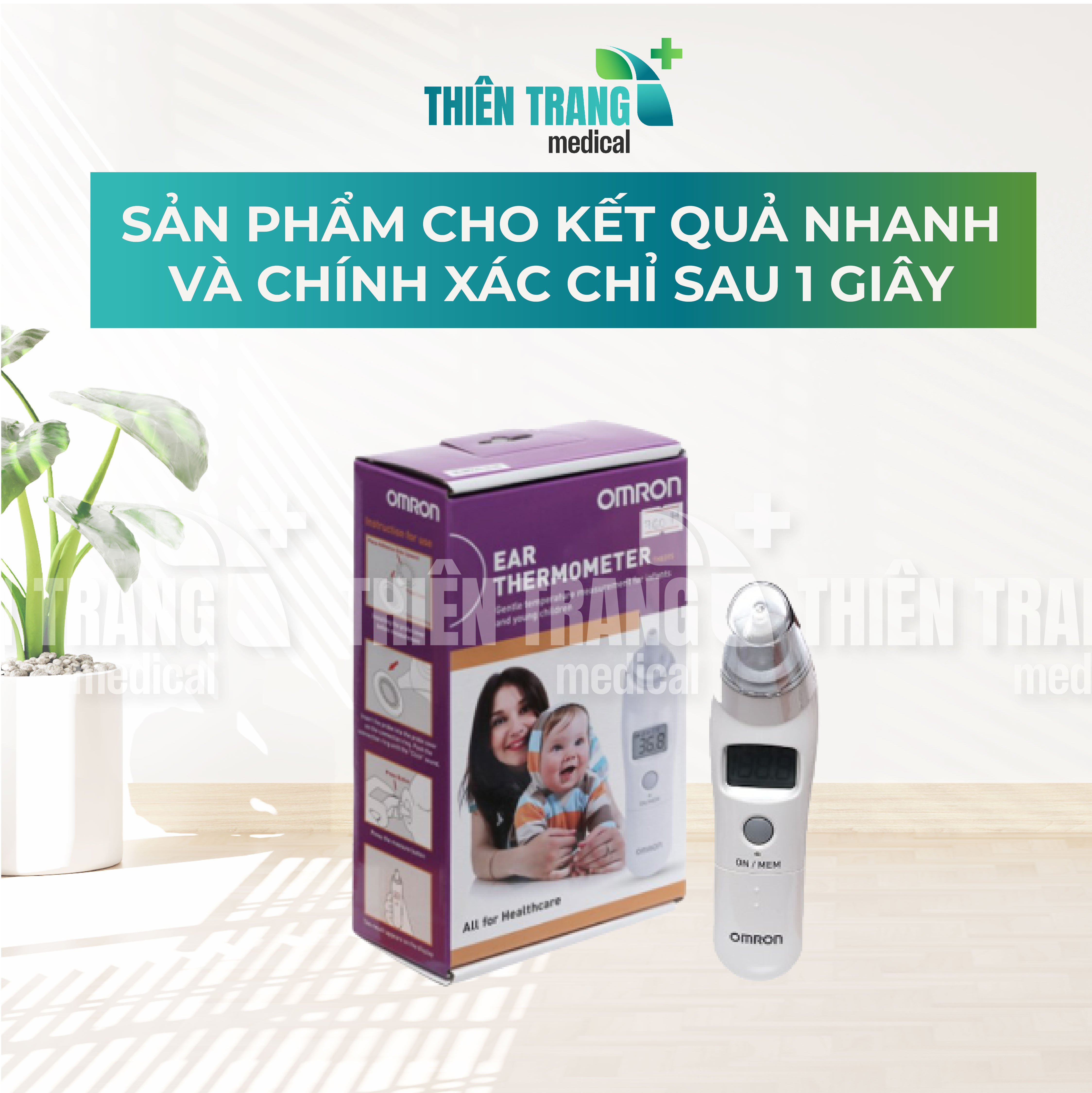 NHIỆT KẾ ĐIỆN TỬ OMRON MC-246 (Trắng) Thiên Trang Medical