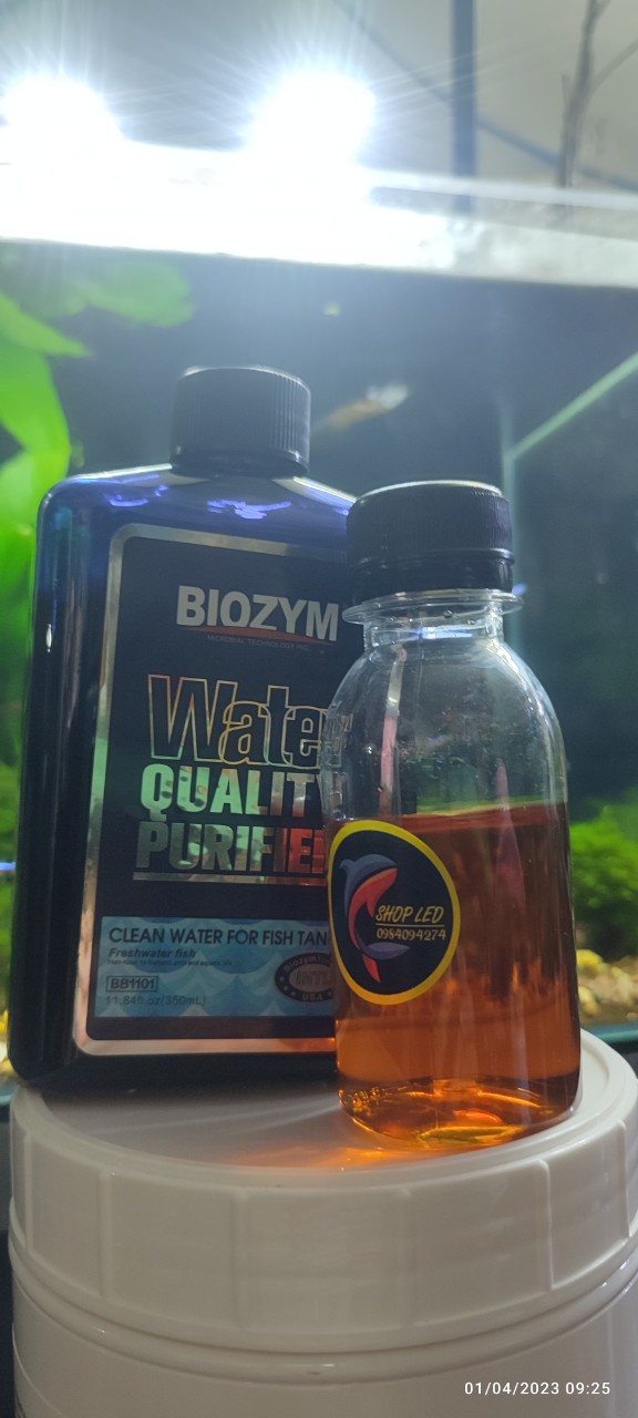 Biozym Water Quality Purifier làm trong nước hồ cá siêu nhanh-Biozym làm trong nước bể cá,bể tép-phụ kiện thủy sinh