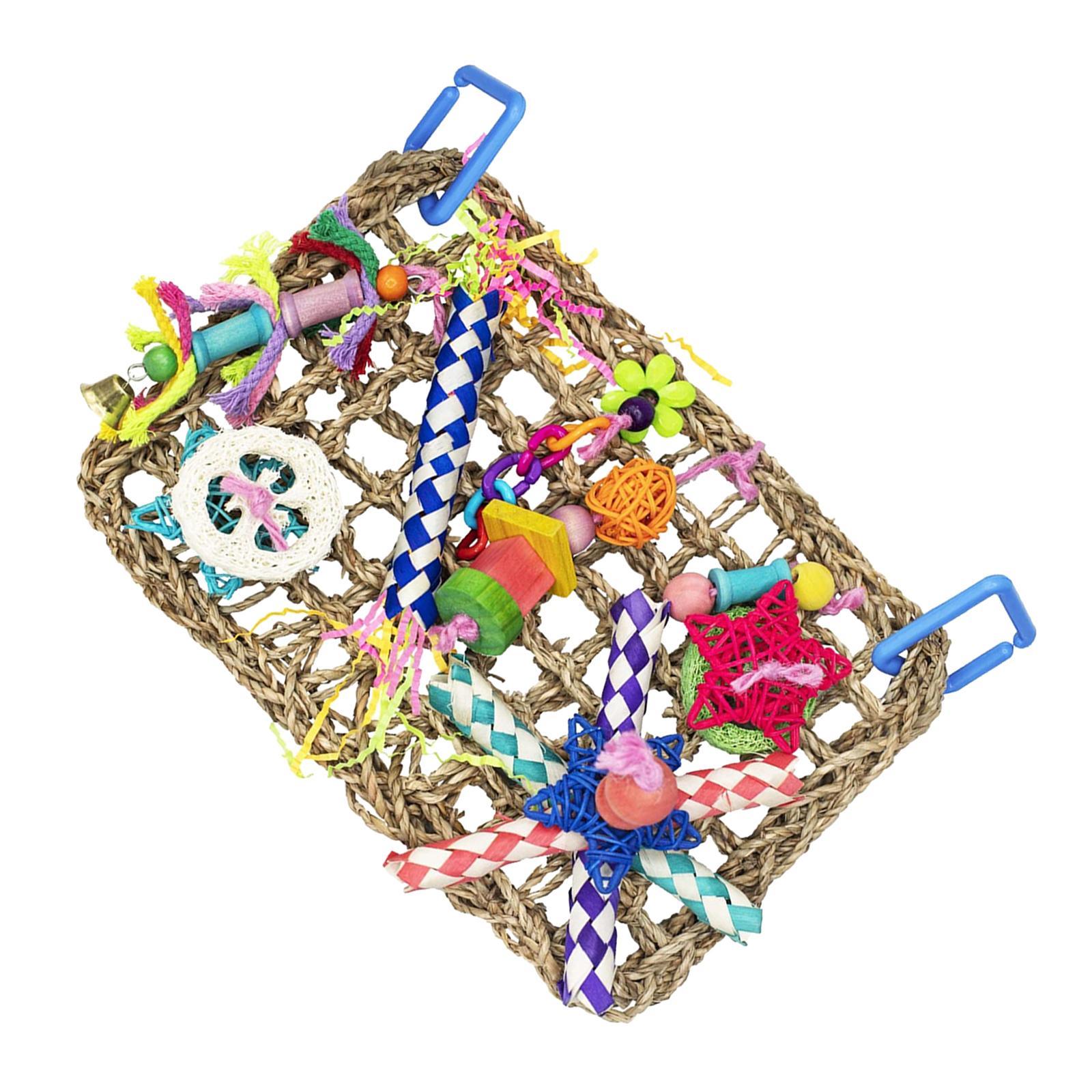 2-3pack Pet Bird Foraging Wall Toy Parrot Chewing Toy Climbing Hammock for