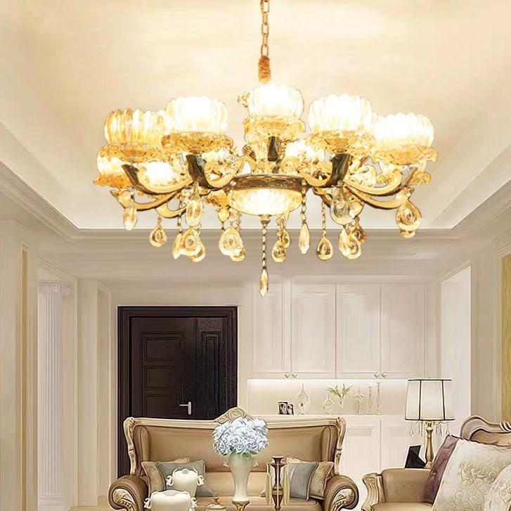 Đèn chùm KERSI loại 15 tay sang trọng trang trí nhà cửa cao cấp - kèm bóng LED chuyên dụng.