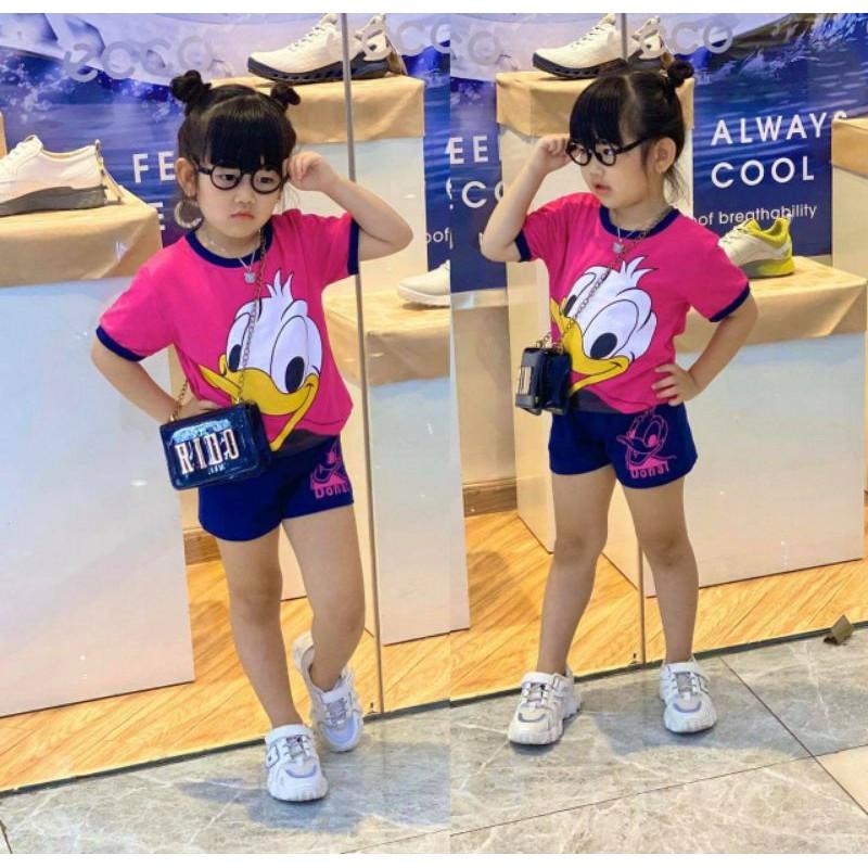 Bộ áo croptop quần đùi siêu cá tính cho bé gái